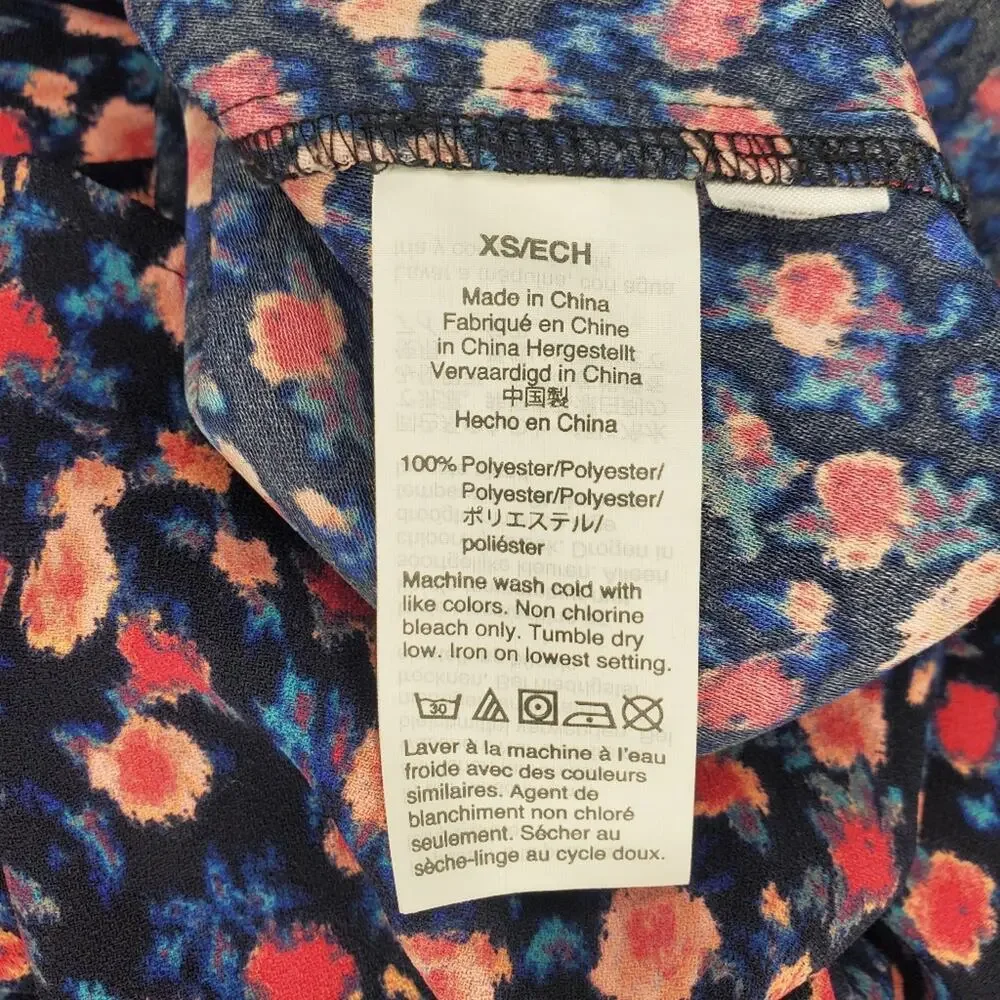 J. Crew Popover Floral Blouse XS